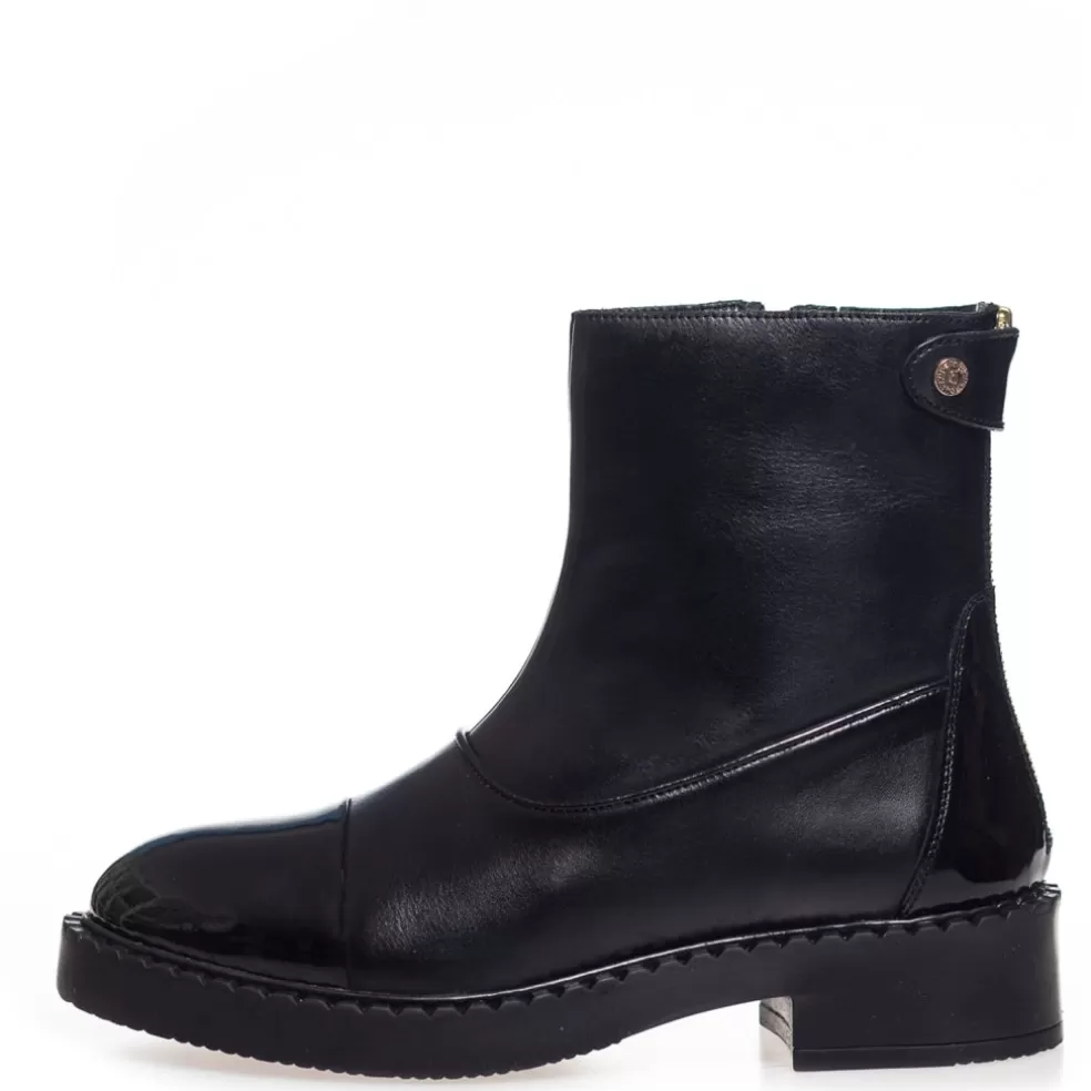 Copenhagen Shoes AMIE BOOTS PATENT - BLACK PATENT*Dame Ankelstøvler