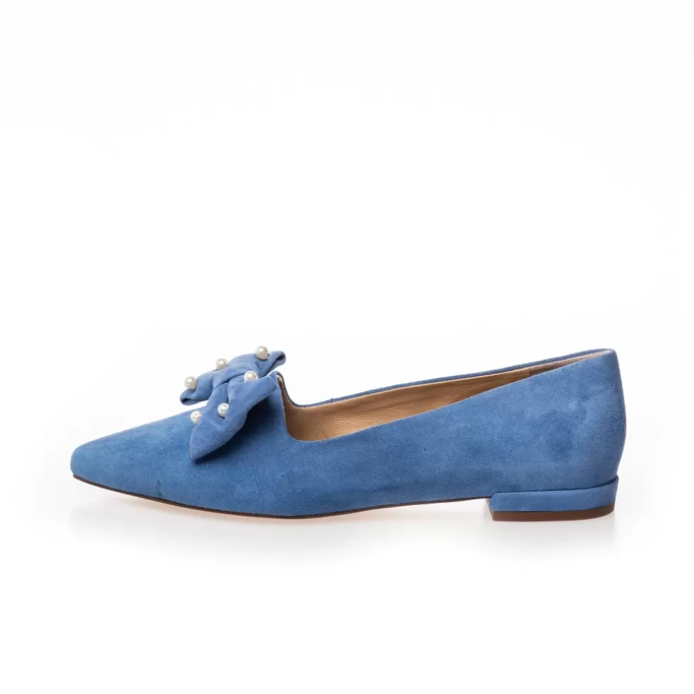 Copenhagen Shoes BE GOOD PEARLS - DENIM*Dame Ballerinasko