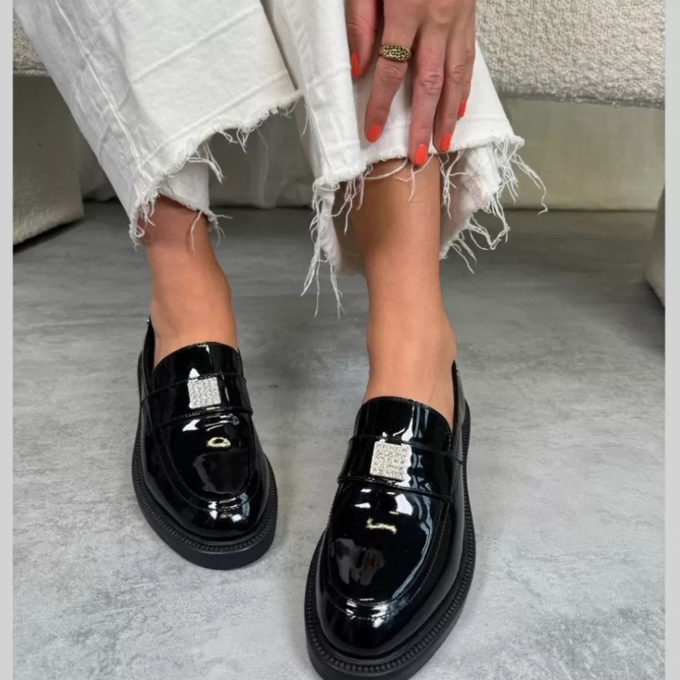 Copenhagen Shoes CARRY ME - BLACK PATENT*Dame Loafers