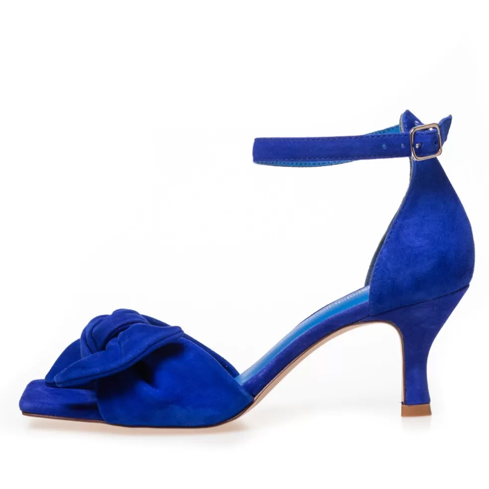 Copenhagen Shoes DANCING 23 SUEDE - ELECTRIC BLUE*Dame Sandaler Med Hæl | Stiletter