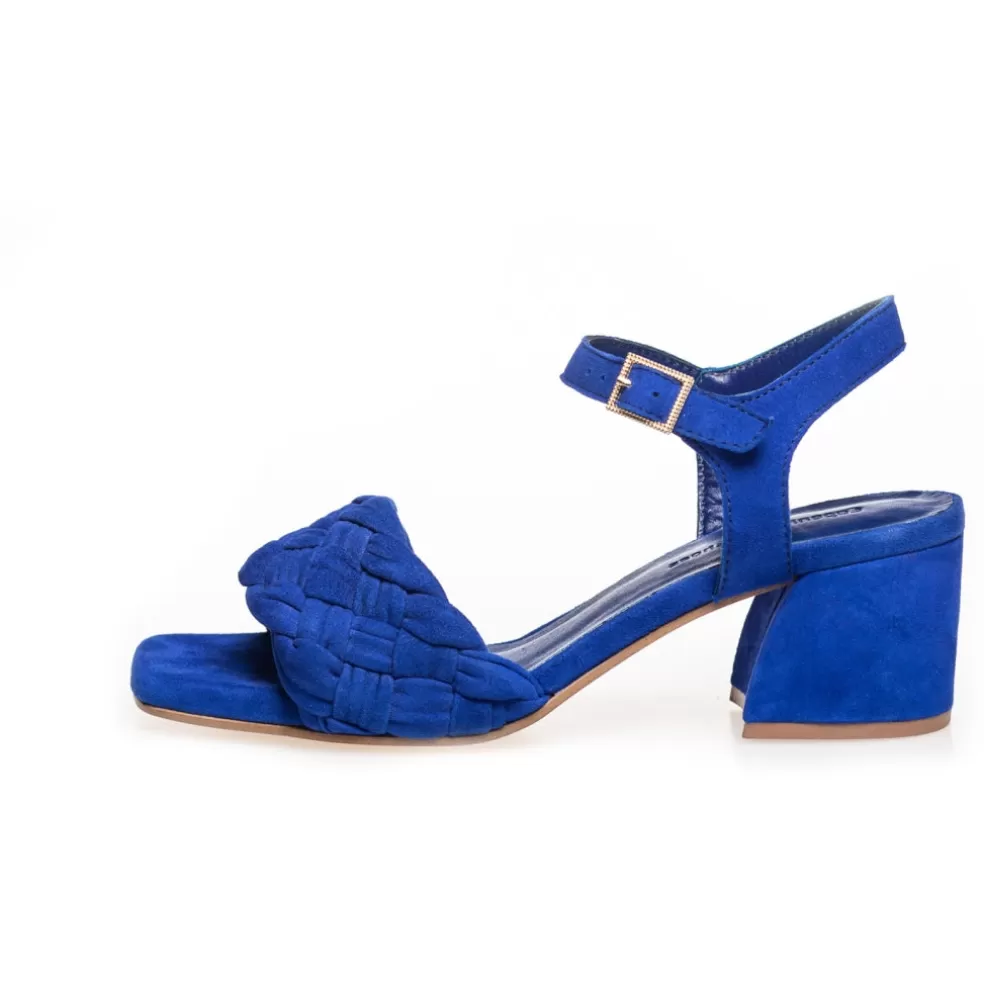 Copenhagen Shoes FEEL IT - SUEDE - Electric Blue Suede*Dame Sandaler Med Hæl | Stiletter