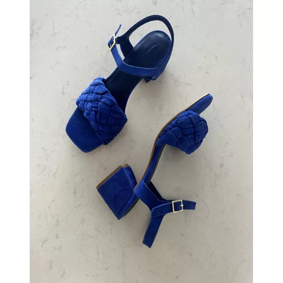 Copenhagen Shoes FEEL IT - SUEDE - Electric Blue Suede*Dame Sandaler Med Hæl | Stiletter