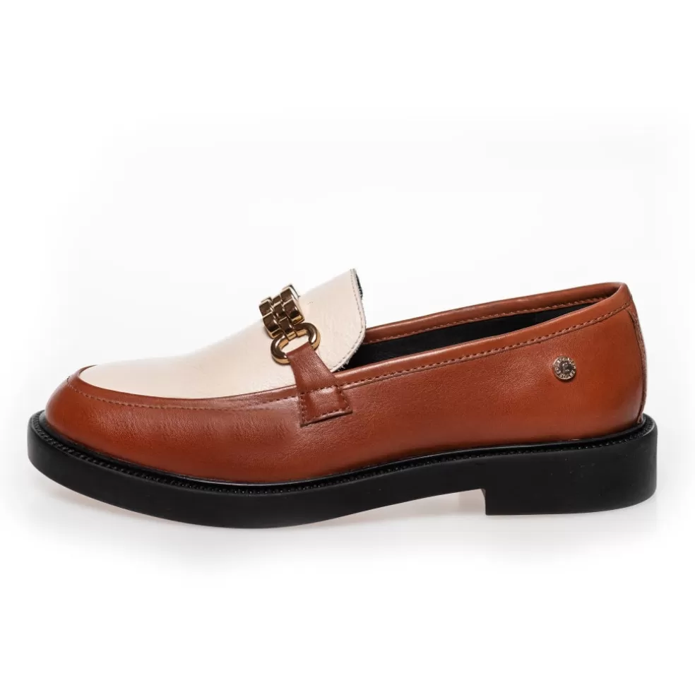 Copenhagen Shoes FEEL SPRING - COGNAC / NUDE*Dame Loafers