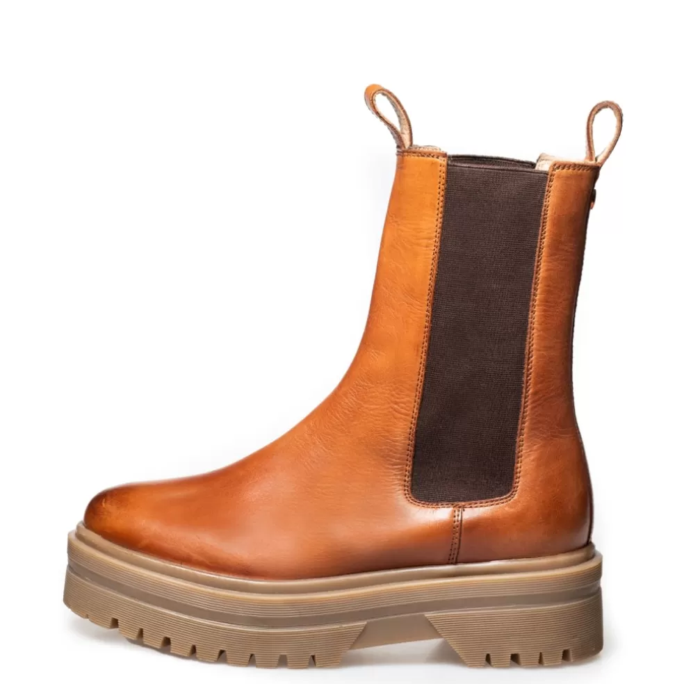 Copenhagen Shoes GOING - Cognac Leather*Dame Chelsea Boots | Ankelstøvler