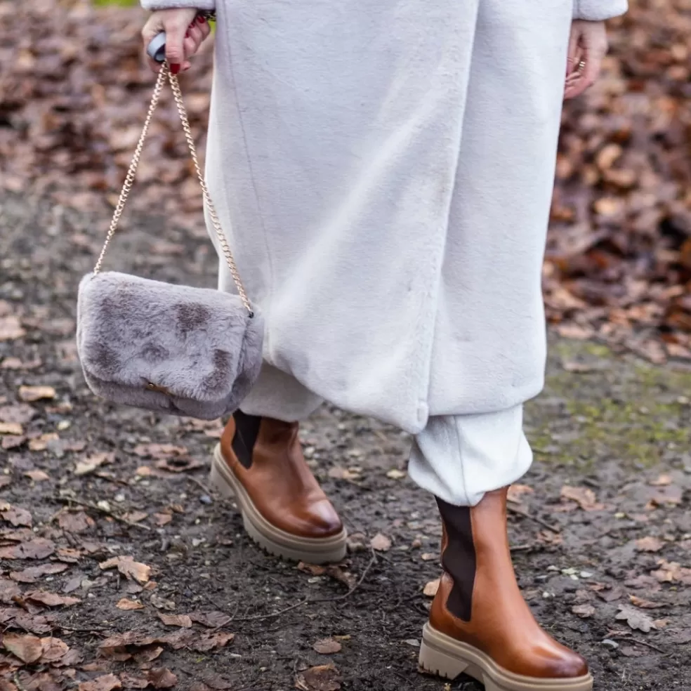 Copenhagen Shoes GOING - Cognac Leather*Dame Chelsea Boots | Ankelstøvler