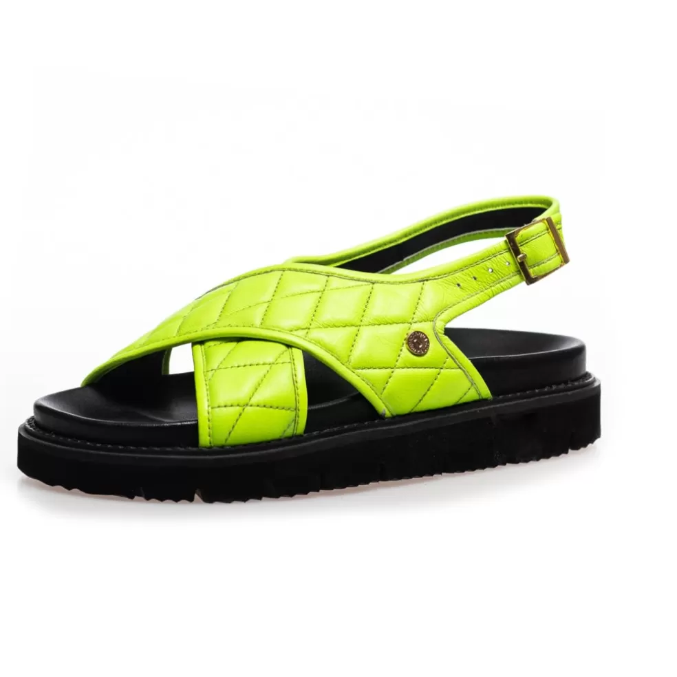 Copenhagen Shoes GOING WILD NEON - NEON GREEN*Dame Flade Sandaler