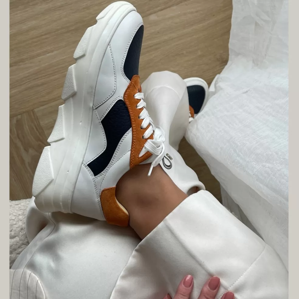 Copenhagen Shoes I AM ME - WHITE/ORANGE/NAVY*Dame Sneakers