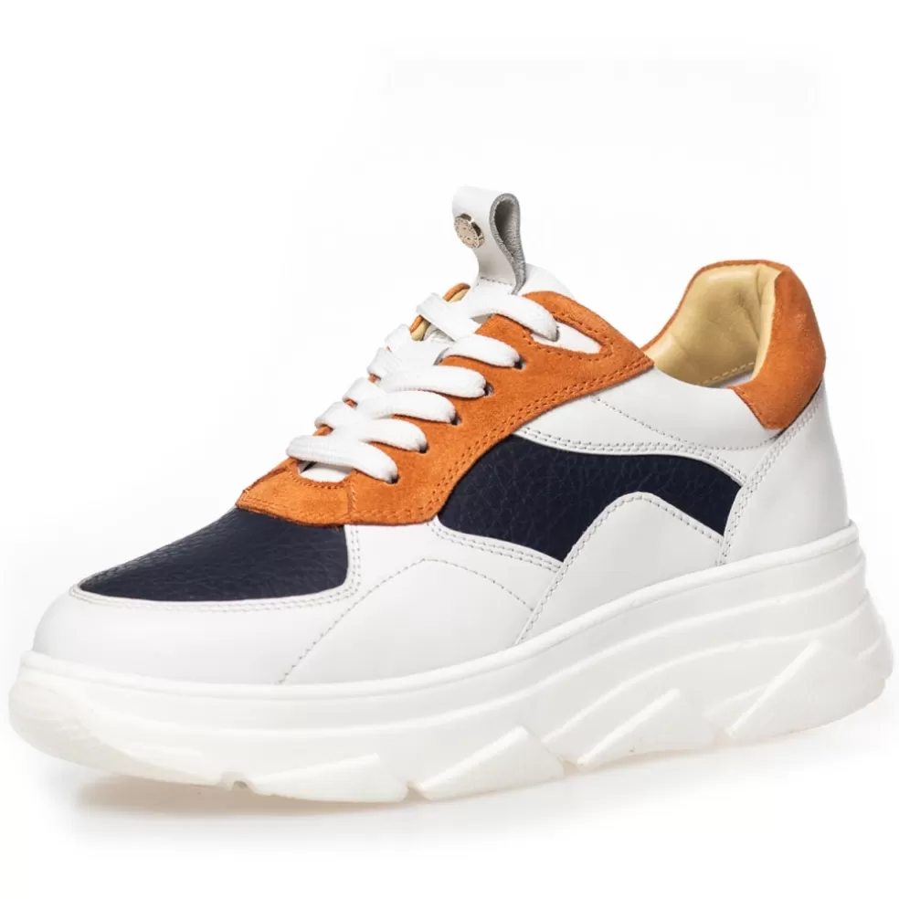 Copenhagen Shoes I AM ME - WHITE/ORANGE/NAVY*Dame Sneakers