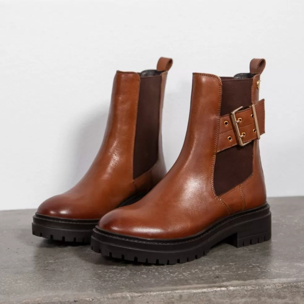 Copenhagen Shoes ITS LIKE FALL - COGNAC*Dame Chelsea Boots | Ankelstøvler