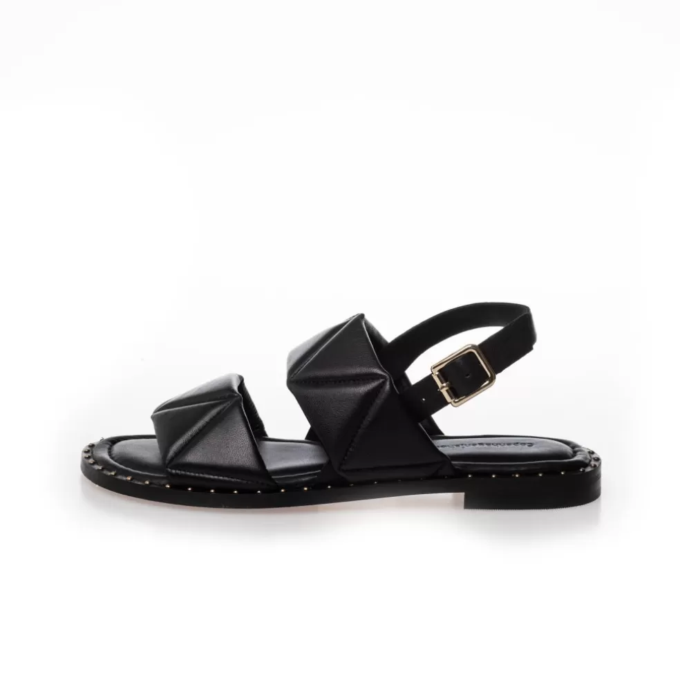 Copenhagen Shoes JUST BECAUSE - BLACK*Dame Flade Sandaler