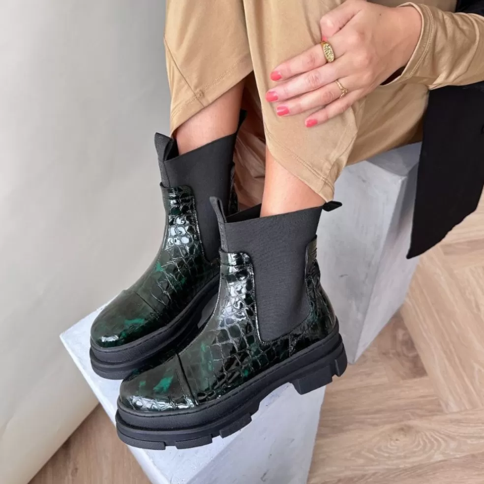 Copenhagen Shoes KEEP ON DREAMING - DARK GREEN*Dame Chelsea Boots | Ankelstøvler