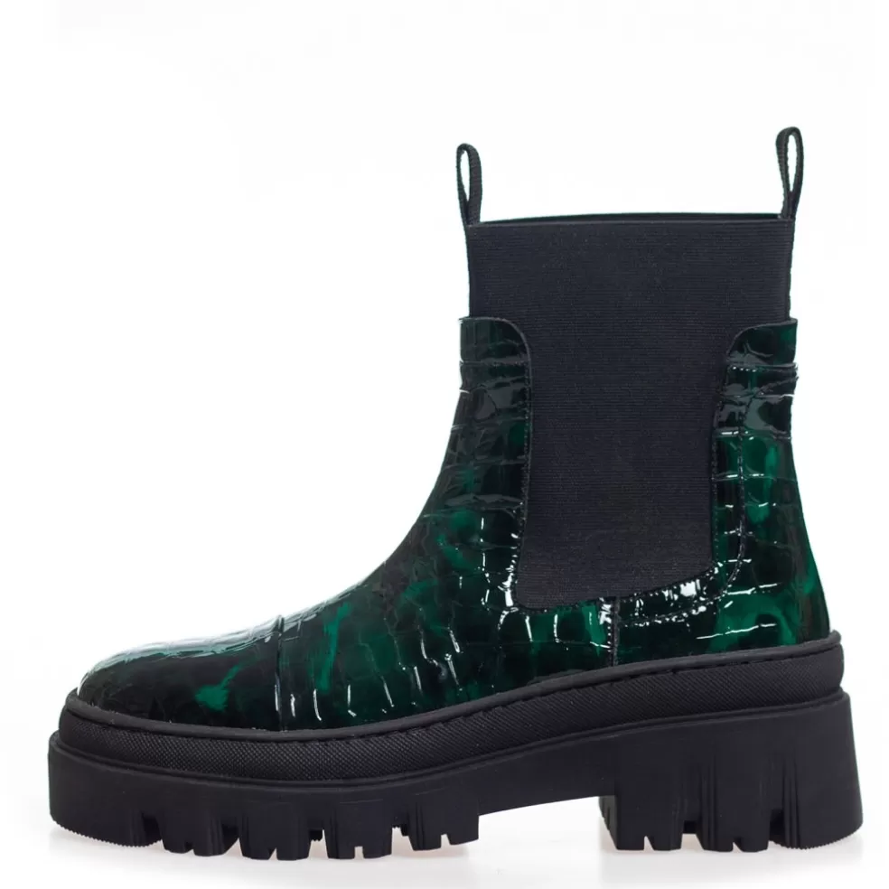 Copenhagen Shoes KEEP ON DREAMING - DARK GREEN*Dame Chelsea Boots | Ankelstøvler