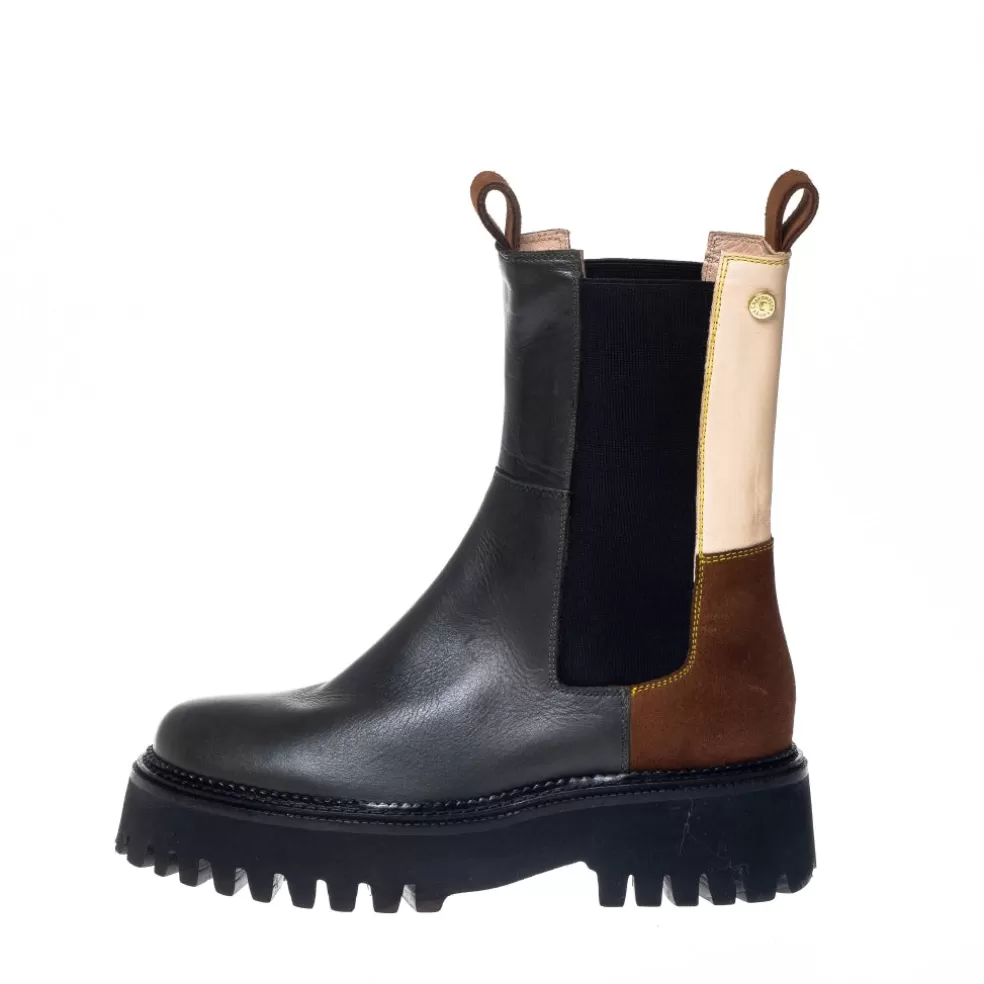 Copenhagen Shoes LEMON (MULTICOLOR) - MILITARY MULTI*Dame Chelsea Boots | Ankelstøvler