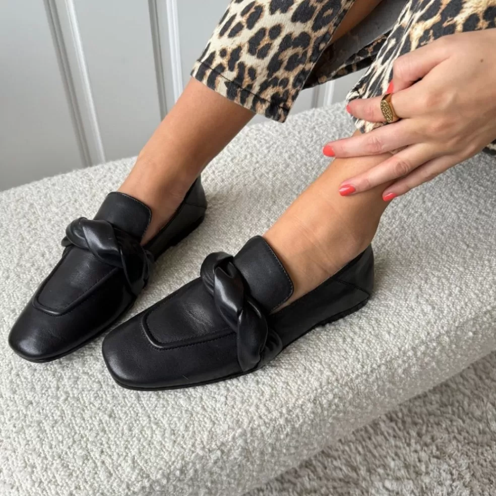 Copenhagen Shoes LIKE FAIRY TALES - Black Leather*Dame Loafers