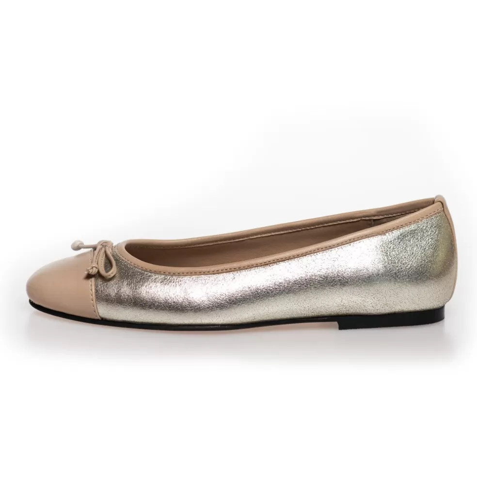 Copenhagen Shoes LIKE MOVING - GOLD/NUDE - GOLD/NUDE*Dame Ballerinasko