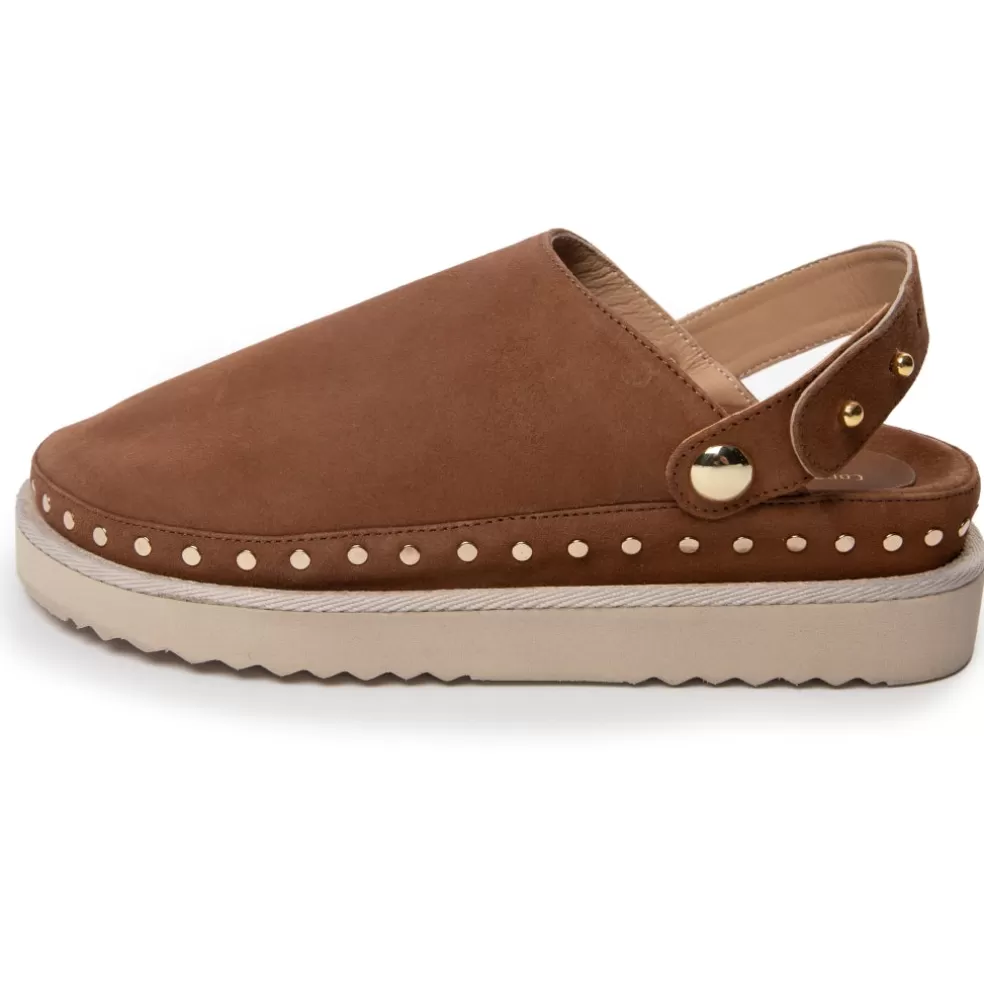 Copenhagen Shoes LIVE AND SMILE - COGNAC - *Dame Mules · Slip Ins