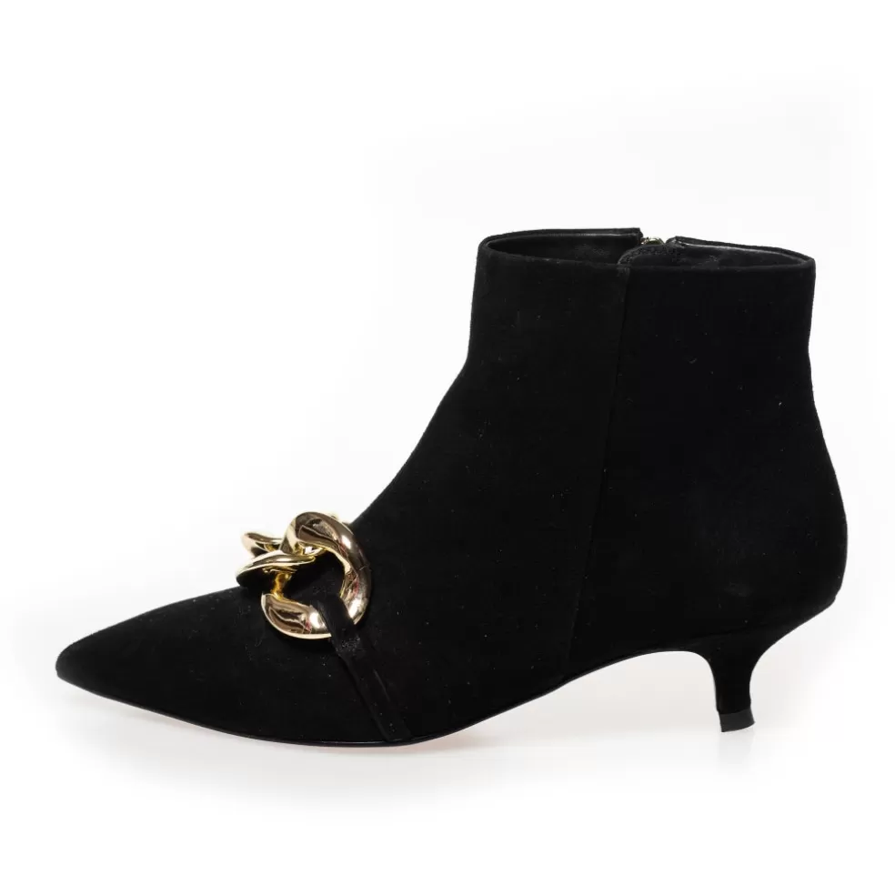 Copenhagen Shoes LOVE ME SUEDE - BLACK*Dame Støvler Med Hæl | Ankelstøvler