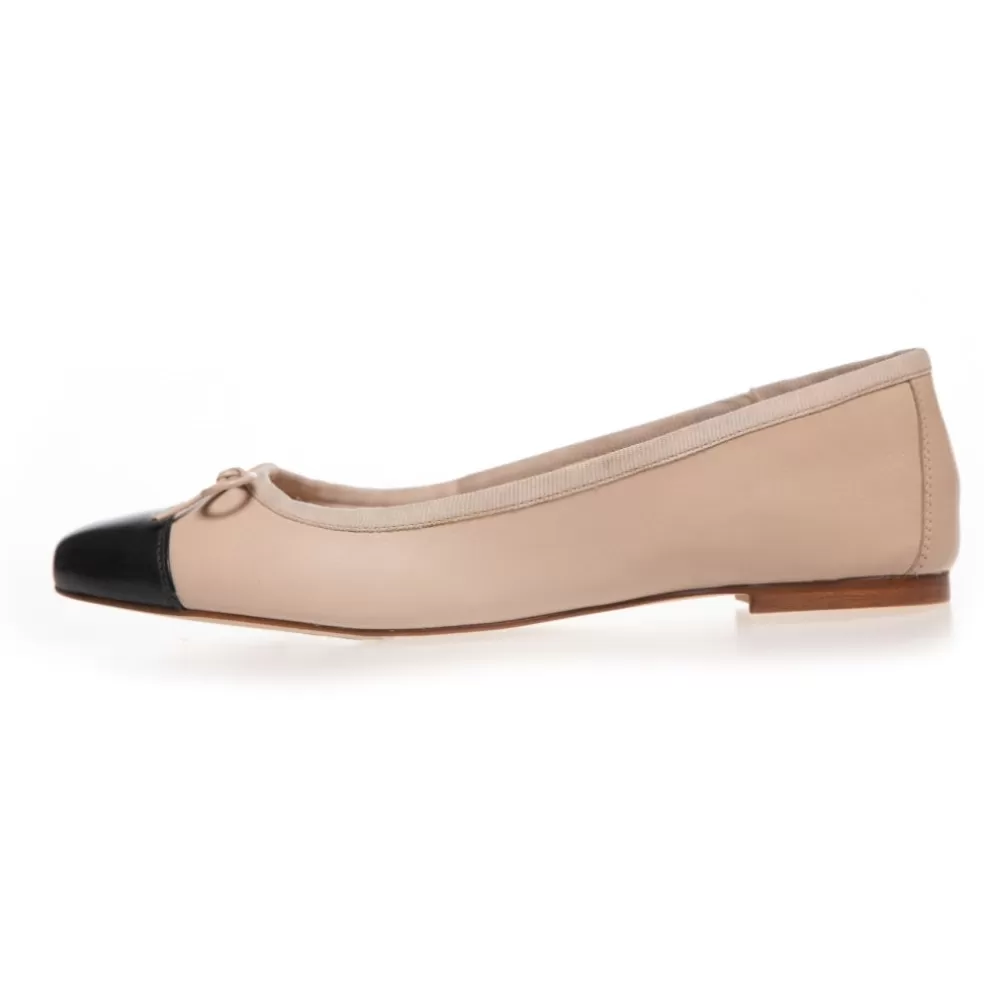 Copenhagen Shoes LOVELY - Black Beige*Dame Ballerinasko