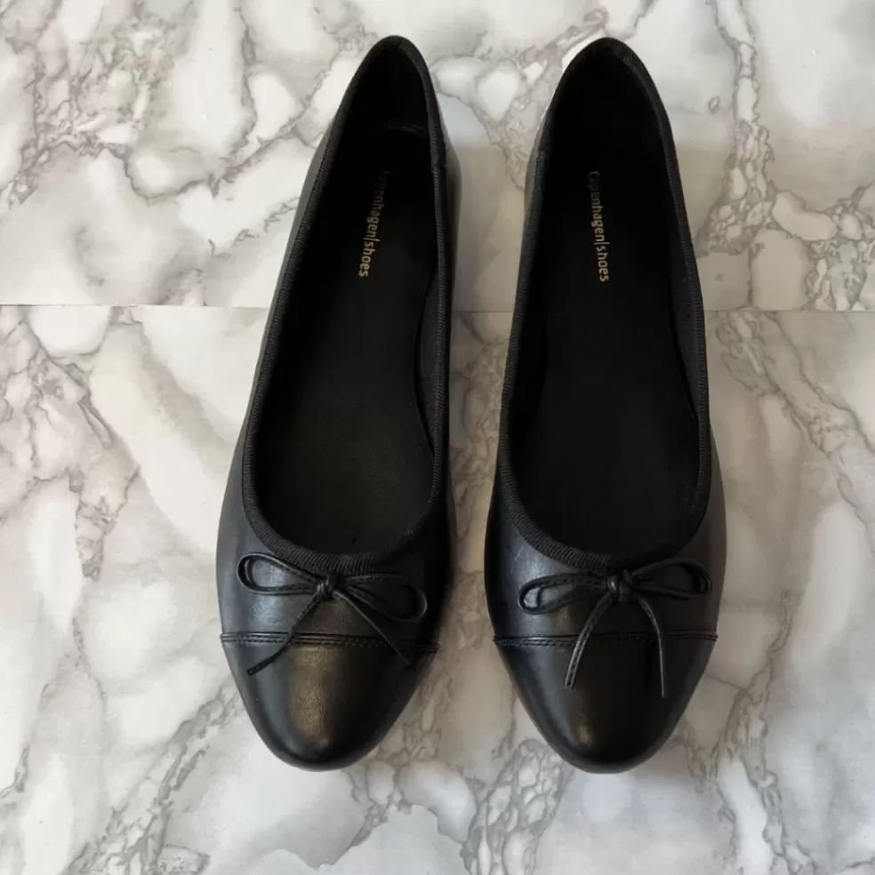 Copenhagen Shoes LOVELY - Black Plain*Dame Ballerinasko