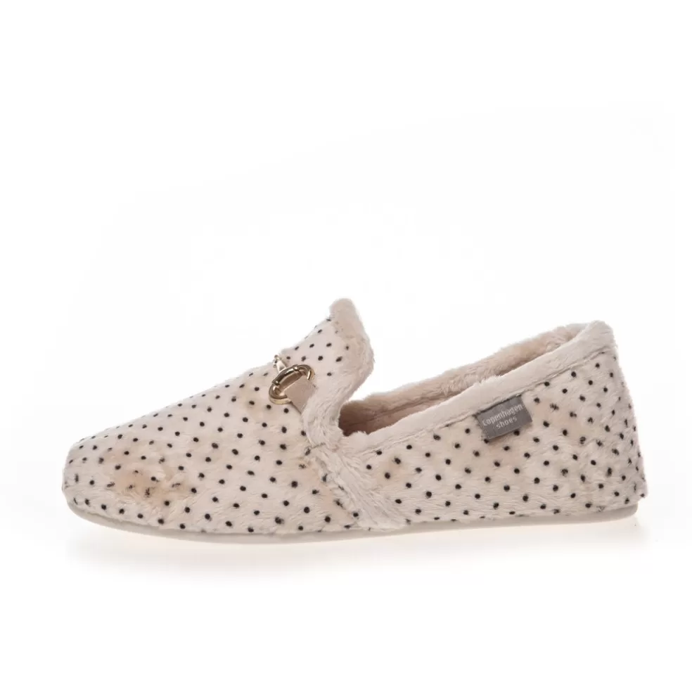 Copenhagen Shoes MELANIA DOTS - OFF WHITE*Dame Hjemmesko