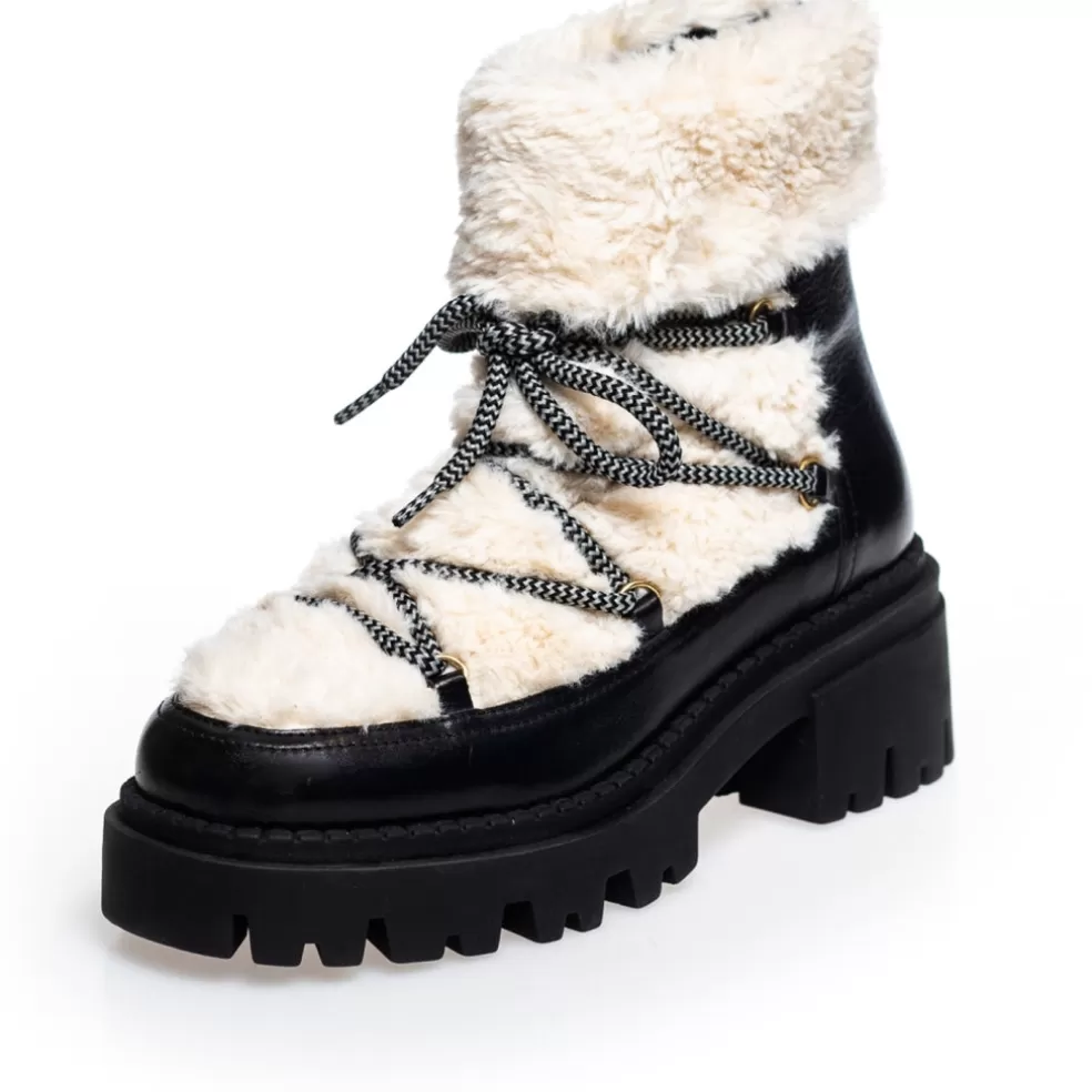 Copenhagen Shoes MY WINTER BOOTS - BLACK/OFF WHITE*Dame Ankelstøvler