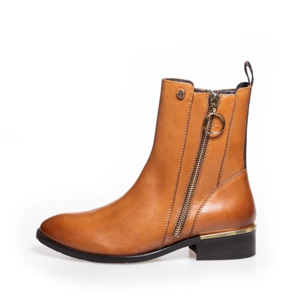 Copenhagen Shoes NEW FEVER 22 COGNAC - COGNAC*Dame Ankelstøvler