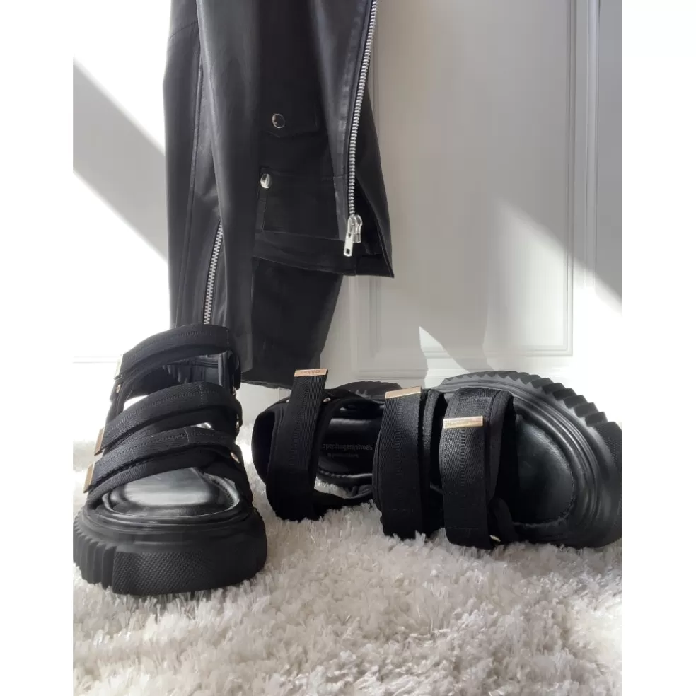 Copenhagen Shoes ROCK ME BLACK - BLACK*Dame Flade Sandaler