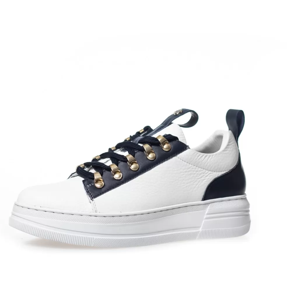 Copenhagen Shoes RUN - WHITE/NAVY*Dame Sneakers