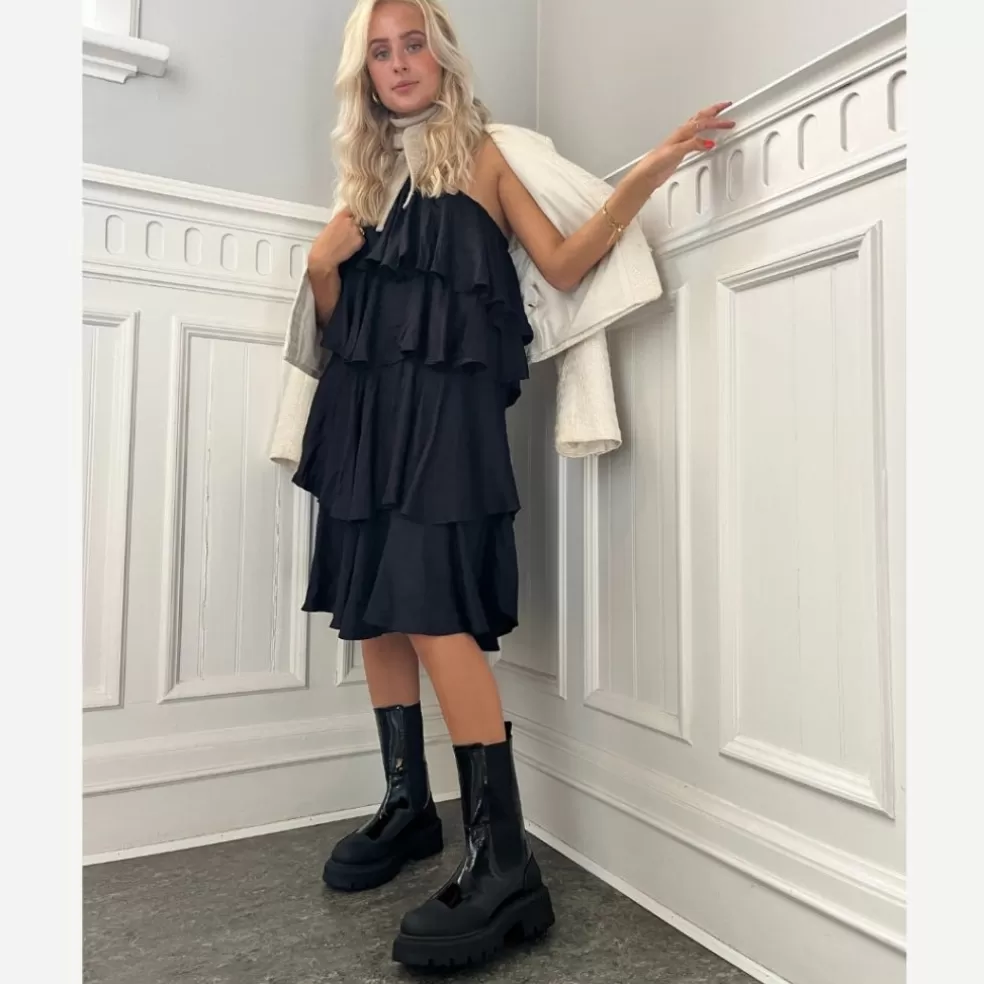 Copenhagen Shoes SALLY GIRL PATENT - BLACK PATENT*Dame Chelsea Boots | Ankelstøvler