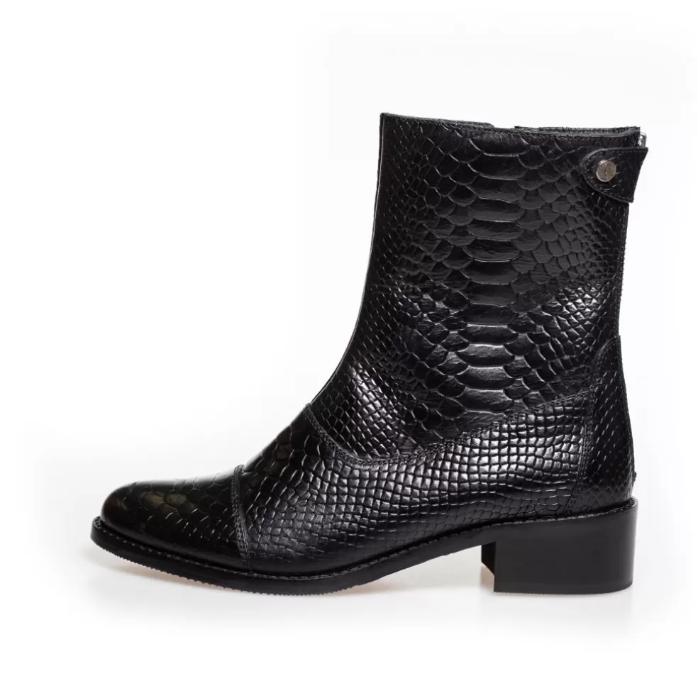 Copenhagen Shoes SHE Crocco - Black*Dame Ankelstøvler