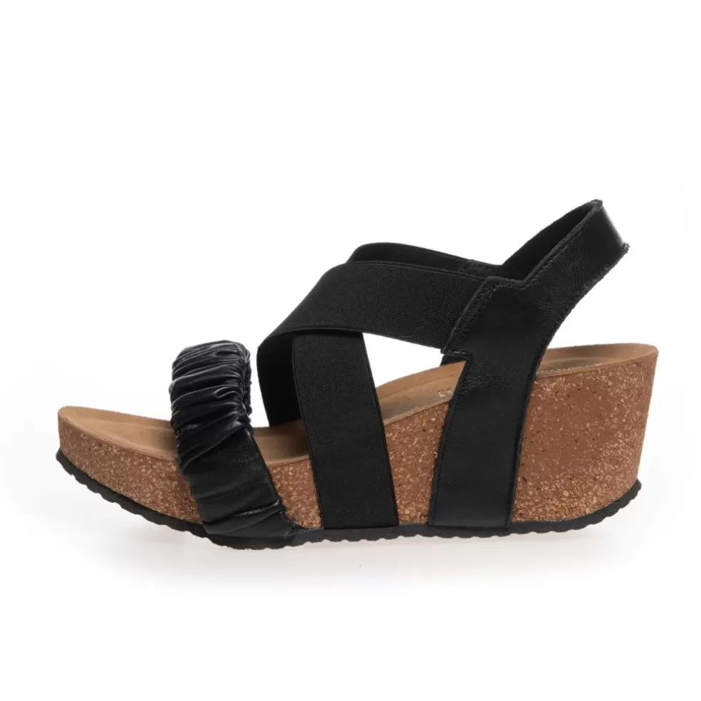 Copenhagen Shoes SUMMERLOVE - BLACK*Dame Sandaler Med Kilehæle