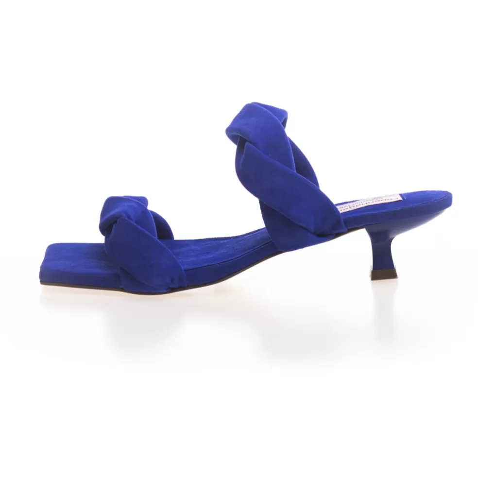 Copenhagen Shoes SUNSHINE - ROYAL BLUE SUEDE*Dame Sandaler Med Hæl