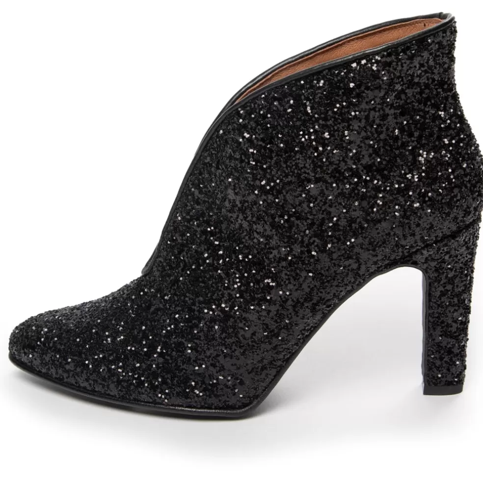 Copenhagen Shoes SUS GLITTER - BLACK GLITTER*Dame Stiletter | Støvler Med Hæl