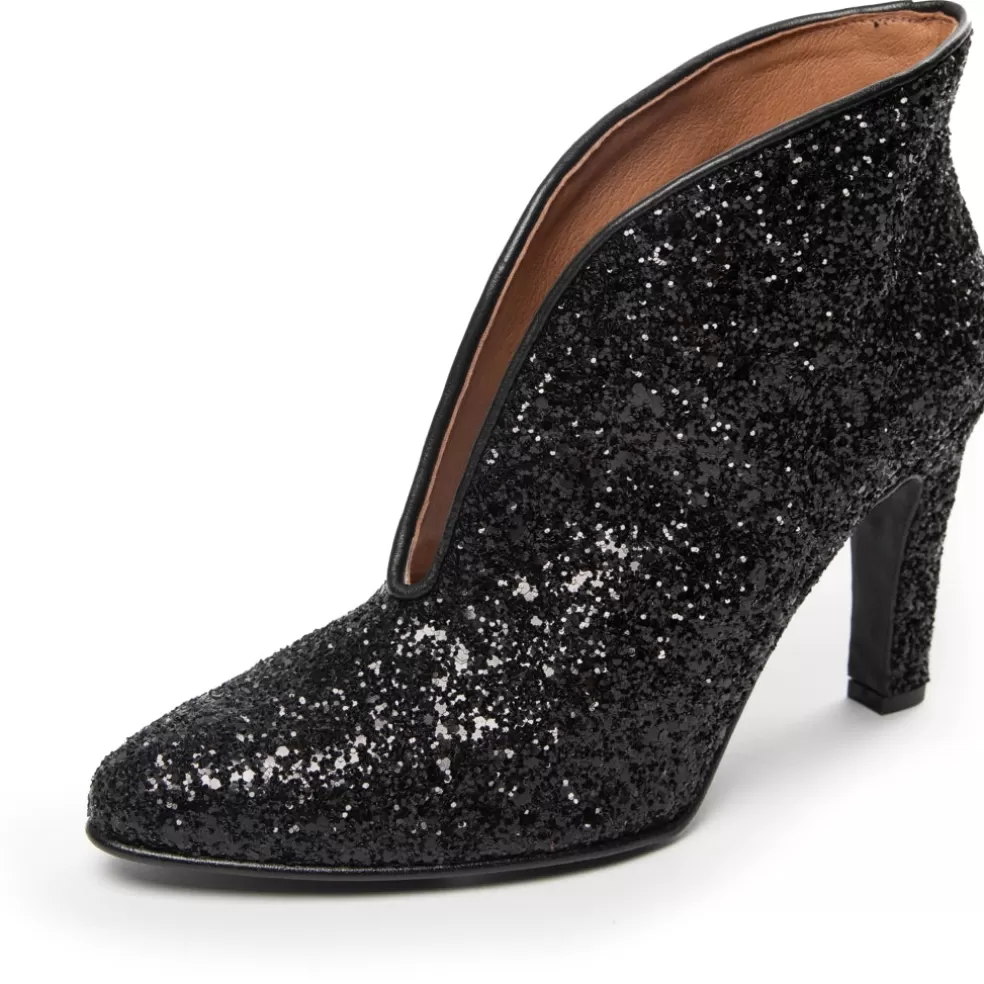 Copenhagen Shoes SUS GLITTER - BLACK GLITTER*Dame Stiletter | Støvler Med Hæl