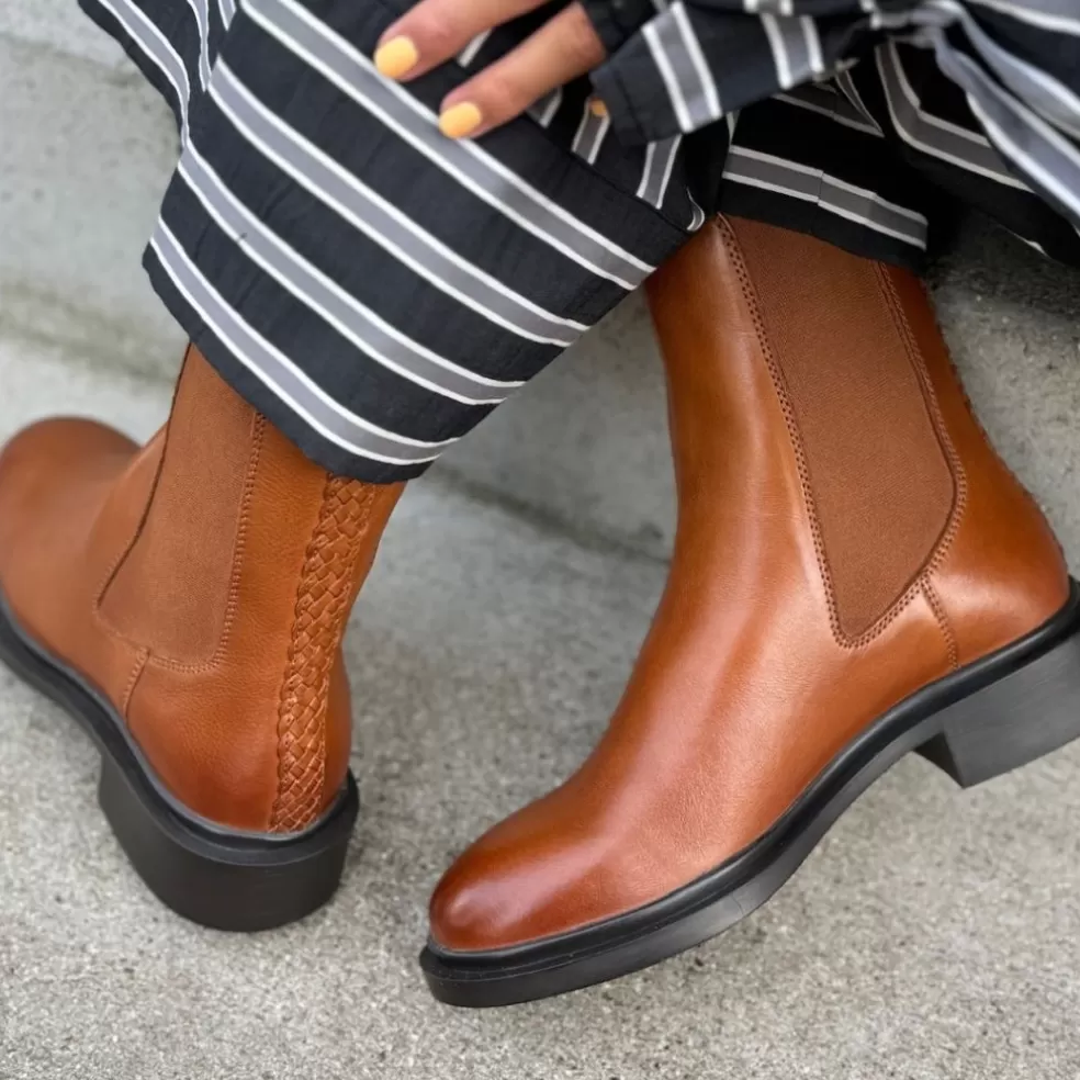 Copenhagen Shoes THE CITY LIFE - COGNAC*Dame Chelsea Boots | Ankelstøvler