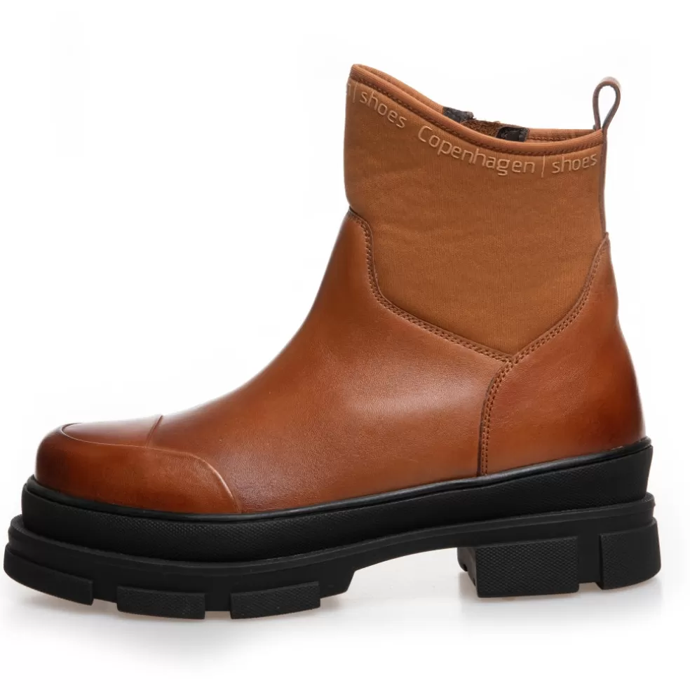 Copenhagen Shoes THE WINTER BOOT COGNAC - COGNAC*Dame Ankelstøvler