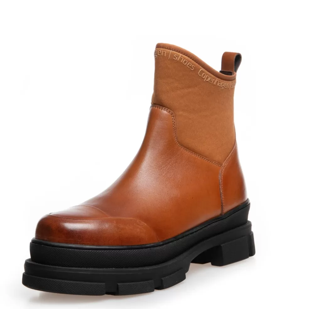 Copenhagen Shoes THE WINTER BOOT COGNAC - COGNAC*Dame Ankelstøvler