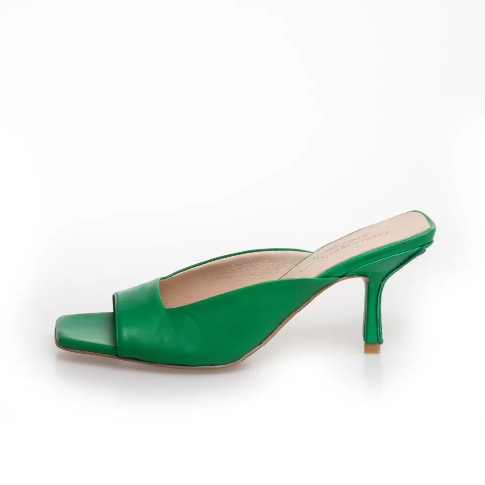 Copenhagen Shoes VIVE LA VIDA / By Josefine Valentin - GREEN*Dame Sandaler Med Hæl | Stiletter