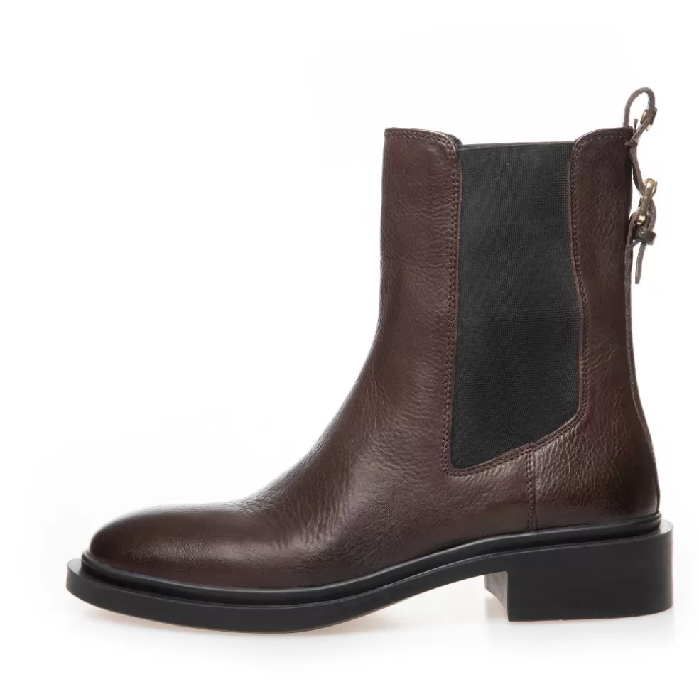 Copenhagen Shoes WHEN WE FEEL IT - DK BROWN*Dame Chelsea Boots | Ankelstøvler