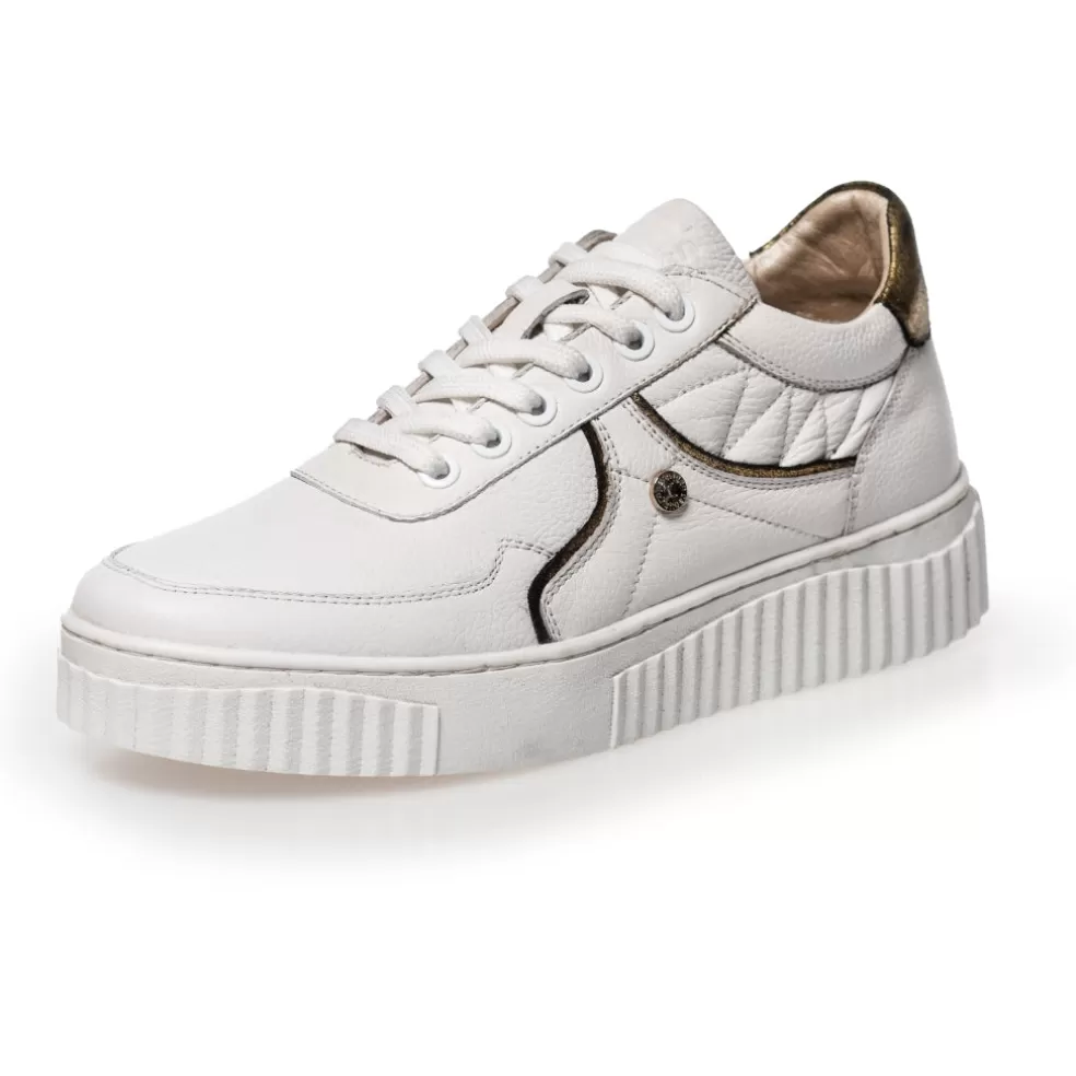 Copenhagen Shoes WILL YOU RUN - WHITE/GOLD*Dame Sneakers