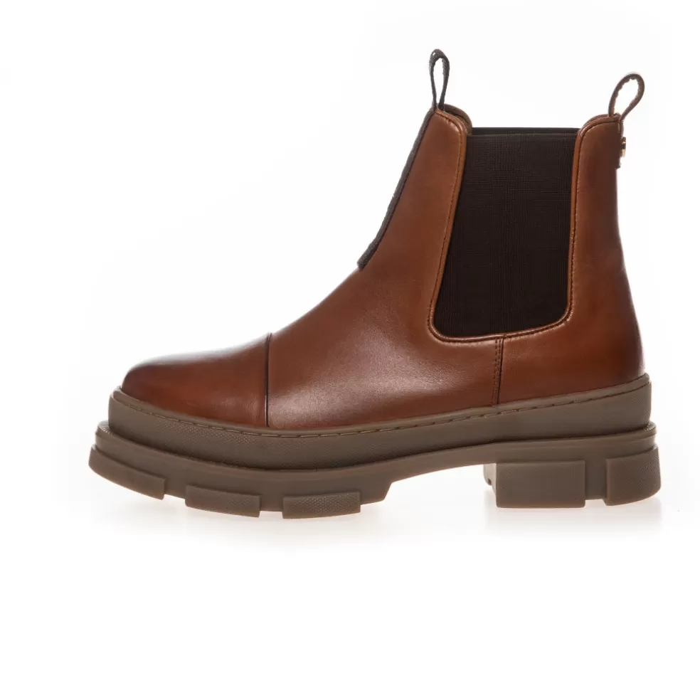 Copenhagen Shoes YOU AND ME LOW 22 - COGNAC*Dame Chelsea Boots | Ankelstøvler