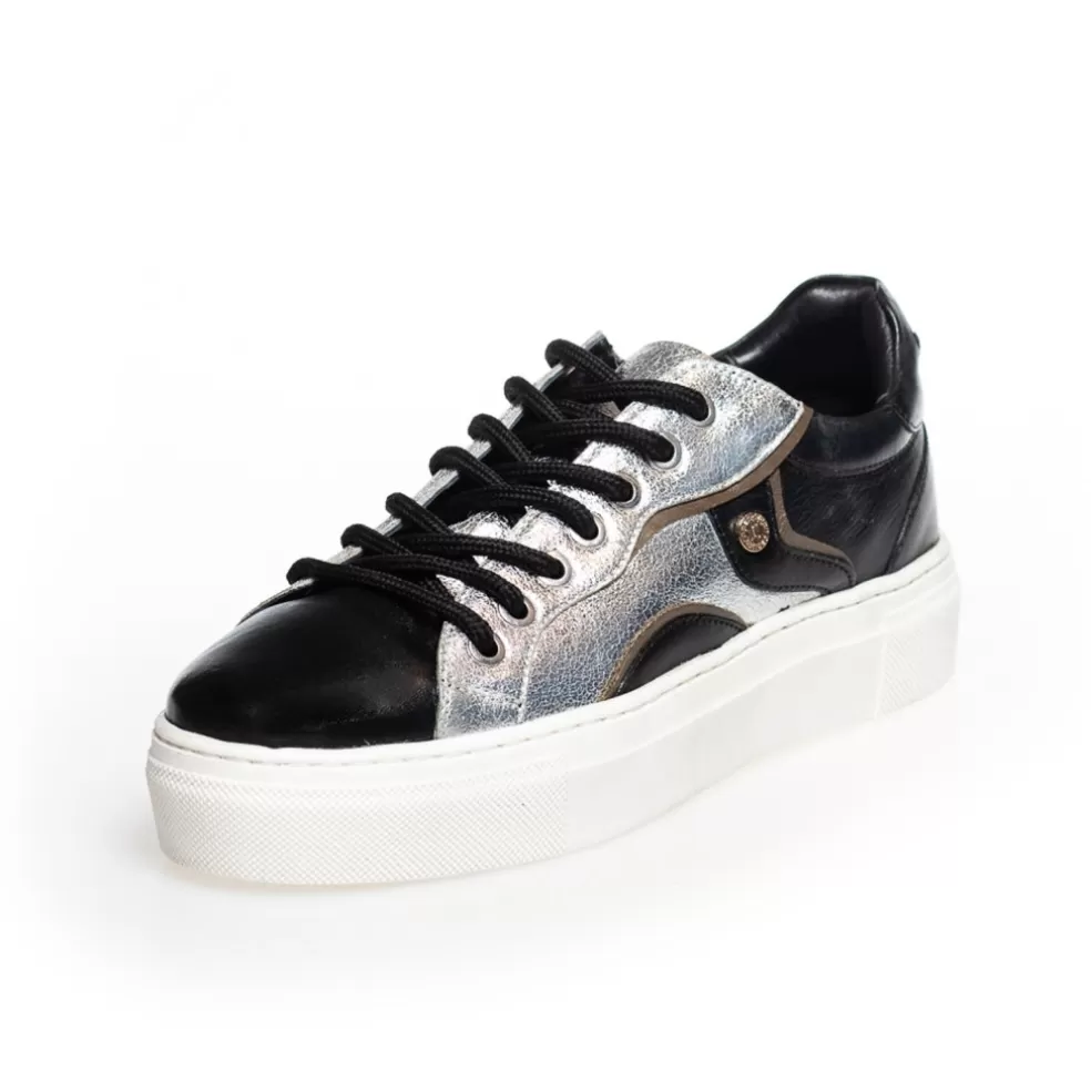 Copenhagen Shoes YOU GAVE - BLACK/SILVER/TAUPE*Dame Sneakers