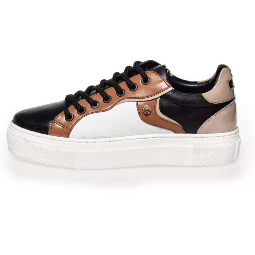 Copenhagen Shoes YOU GAVE - BLACK/WHITE/CAMEL/TAUPE*Dame Sneakers